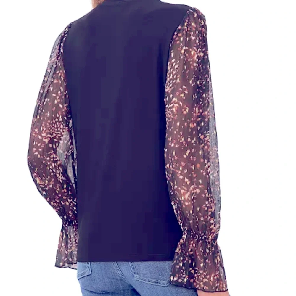 CeCe Women’s Mock-Neck Knit Top - Picture 2 of 3